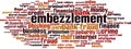 Embezzlement word cloud Royalty Free Stock Photo