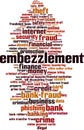 Embezzlement word cloud Royalty Free Stock Photo