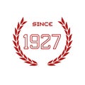 Since 1927 emblem