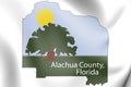 Emblem of Alachua County Florida state, USA. 3D Illustration