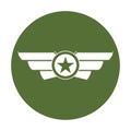 Emblem badge showing military rank Royalty Free Stock Photo