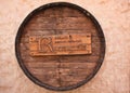 The emblem-barrel of the Riga restaraunt