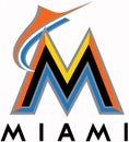 Emblem of the baseball club Miami Marlins. USA.