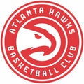 The emblem of the basketball club Atlanta Hawks. USA.