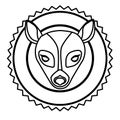 emblem bear hunter city icon Royalty Free Stock Photo