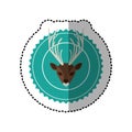 emblem bear hunter city icon Royalty Free Stock Photo
