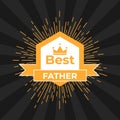 Emblem for best family. Best father.