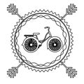 emblem bicycle city icon