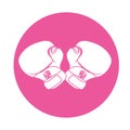 emblem boxing gloves icon design