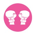 emblem boxing gloves icon image