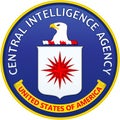 Emblem of the Central Intelligence Agency on white background Royalty Free Stock Photo