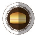 emblem color hamburger bread icon