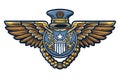 Emblem Design, Illustrative Guide to Creating a Winged Crest with a Star and Shield, Featuring Detailed Steps for