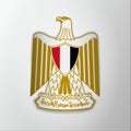 Emblem of Egypt. 23rd of july. Vector illustration. Eagle of Saladin. Blazon, coat of arms. National symbol. Graphic