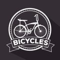 Emblem of extreme bicycle transport vehicle to exercise