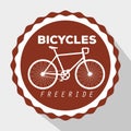 Emblem of extreme bicycle transport vehicle to sport