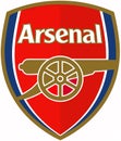 The emblem of the football club Arsenal. England Royalty Free Stock Photo