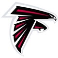 The emblem of the football club `Atlanta Falcons`. USA.