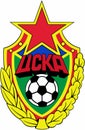 The emblem of the football club `CSKA`. Moscow. Russia.