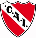 The emblem of the football club `Independiente`. Argentina.
