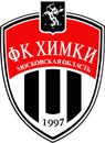 The emblem of the football club `Khimki`. Moscow. Russia.