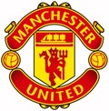 The emblem of the football club Manchester United. England