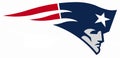 The emblem of the football club `New England Patriots`. USA.