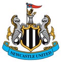 The emblem of the football club `Newcastle United.` England