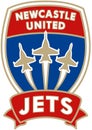 The emblem of the football club `Newcastle United Jets FC`. Australia