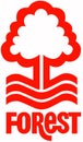 The emblem of the football club `Nottingham Forest.` England