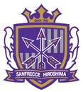 The emblem of the football club `Sanfretsche Hiroshima.` Japan