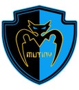 The emblem of the football club `Tampa Bay Mutiny`. USA.