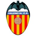 The emblem of the football club `Valencia`. Spain.