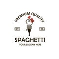 Spaghetti pasta emblem Royalty Free Stock Photo