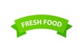 Emblem Fresh Food, sign for packages, Natural products and Health Food stores and Eco Green Food markets.