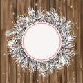 Frozen Twigs Red Emblem Snow Golden Deco Wood