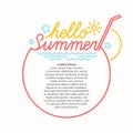 Emblem Hello summer. Royalty Free Stock Photo