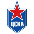 The emblem of the hockey club `CSKA`. Moscow. Russia.