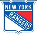 The emblem of the hockey club `New York Rangers`. USA.