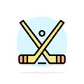 Emblem, Hockey, Ice, Stick, Sticks Abstract Circle Background Flat color Icon Royalty Free Stock Photo