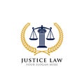 emblem of justice law logo design template. attorney logo vector