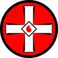 Emblem of the Ku Klux Klan. Vector