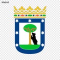 Emblem of Madrid. City of Spain.