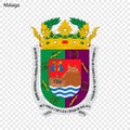 Emblem of Malaga. City of Spain