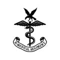 Emblem of the 16 Medical Regiment Black and White