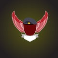 Emblem military. Shield wings