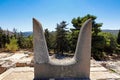 The emblem of the Minoan kingdom in Knossos at Crete, Greece