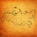 mordovia republic on administration map of russia Royalty Free Stock Photo