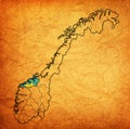 MÃÂ¸re and Romsdal region on administration map of norway