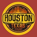 Emblem with the name of Houston, Texas